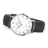 Daniel Wellington Dapper Sheffield White Dial Black Leather Strap Watch For Men - DW00100088 Authentic Buy Shop Now