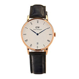Daniel Wellington Dapper Reading White Dial Black Leather Strap Watch For Women - DW00100118 Authentic Buy Shop Now