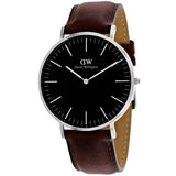 Daniel Wellington Classic St Mawes Black Dial Brown Leather Strap Watch For Men - DW00100130 Authentic Buy Shop Now