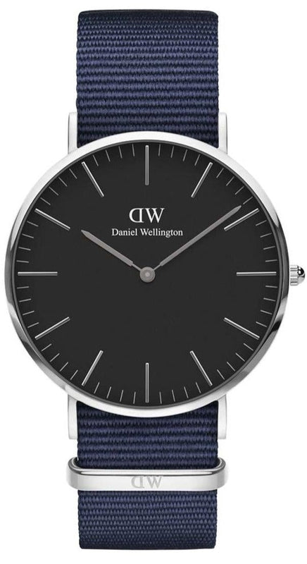 Daniel Wellington Classic Bayswater Black Dial Black NATO Strap Watch For Men - DW00100278 Authentic Buy Shop Now