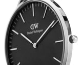 Daniel Wellington Classic Sheffield Black Dial Black Leather Strap Watch For Men - DW00100133 Authentic Buy Shop Now