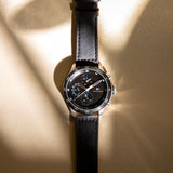 Tommy Hilfiger Trent Chronograph Quartz Black Dial Black Leather Strap Watch For Men - 1791810 Authentic Buy Shop Now