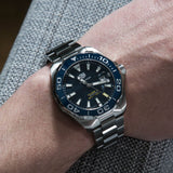 Tag Heuer Aquaracer Calibre 5 Blue Dial Silver Steel Strap Watch for Men - WAY211C.BA0928 Authentic Buy Shop Now