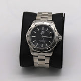 Tag Heuer Aquaracer Quartz Black Dial Silver Steel Strap Watch for Men - WAY1110.BA0928 Authentic Buy Shop Now