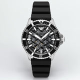 Emporio Armani Meccanico Automatic Black Dial Black Silicone Strap Watch For Men - AR60062 Authentic Buy Shop Now