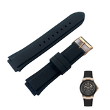 Guess Zena Chronograph Black Dial Black Rubber Strap Watch For Women - W1094L6 Authentic Buy Shop Now