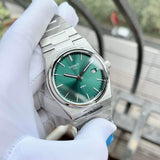 Tissot PRX Quartz Green Dial Steel Silver Steel Strap Watch for Men - T137.410.11.081.00 Authentic Buy Shop Now