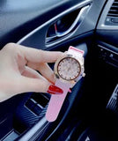 Guess Clarity Gold Dial Pink Silicone Strap Watch for Women - GW0109L2 Authentic Buy Shop Now