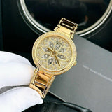 Guess Lily Quartz Gold Dial Gold Steel Strap Watch For Women - GW0528L2 Authentic Buy Shop Now