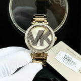 Michael Kors Parker Pave Gold Dial Gold Steel Strap Watch for Women - MK6659 Authentic Buy Shop Now