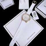 Michael Kors Mini Pilot Quartz Silver Dial White Silicone Strap Watch For Women - MK7372 Authentic Buy Shop Now
