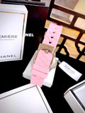 Michael Kors Mini Pilot Quartz Rose Gold Dial Pink Silicone Strap Watch For Women - MK7375 Authentic Buy Shop Now