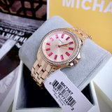 Michael Kors Mini Pilot Quartz Gold Dial Gold Steel Strap Watch For Women - MK7367 Authentic Buy Shop Now