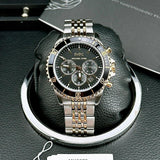 Michael Kors Bayville Chronograph Black Dial Two Tone Steel Strap Watch For Women - MK8872 Authentic Buy Shop Now