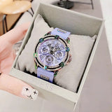 Guess Queen Quartz Purple Dial Purple Silicone Strap Watch For Women - GW0536L4 Authentic Buy Shop Now
