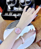 Swarovski Passage Chrono Pink Dial Pink Leather Strap Watch for Women - 5580352 Authentic Buy Shop Now