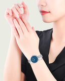 Swarovski Cosmopolitan Blue Dial Silver Steel Strap Watch for Women - 5517790 Authentic Buy Shop Now