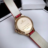 Swarovski Lovely Crystals Analog White Dial Red Leather Strap Watch for Women - 5297584 Authentic Buy Shop Now
