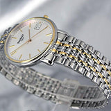 Tissot Desire White Dial Two Tone Mesh Bracelet Two Tone Steel Watch For Men - T52.2.481.31 Authentic Buy Shop Now