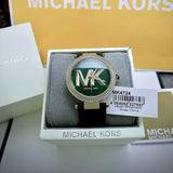 Michael Kors Parker Green Dial Green Leather Strap Watch For Women - MK4724 Authentic Buy Shop Now