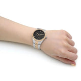 Tommy Hilfiger Monica Chronograph Black Dial Two Tone Steel Strap Watch For Women - 1782591 Authentic Buy Shop Now
