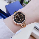 Swarovski Crystalline Pure Black Dial Rose Gold Steel Strap Watch for Women - 5295334 Authentic Buy Shop Now