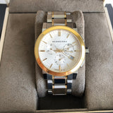 Burberry The City White Dial Two Tone Steel Strap Watch for Men - BU9751 Authentic Buy Shop Now