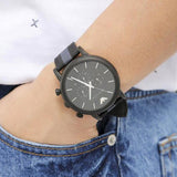 Emporio Armani Luigi Chronograph Quartz Black Dial Two Tone Nylon Strap Watch For Men - AR1948 Authentic Buy Shop Now