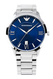 Emporio Armani Giovanni Quartz Blue Dial Silver Steel Strap Watch For Men - AR11227 Authentic Buy Shop Now