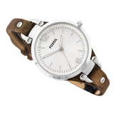 Fossil Georgia White Dial Brown Leather Strap Watch for Women - ES3060 Authentic Buy Shop Now