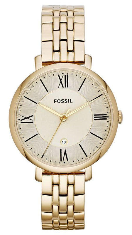 Fossil Jacqueline White Dial Gold Steel Strap Watch for Women - ES3434 Authentic Buy Shop Now