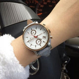 Fossil Original Boyfriend White Dial Light Blue Leather Strap Watch for Women - ES4045 Authentic Buy Shop Now