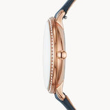 Fossil Jacqueline White Dial Blue Leather Strap Watch for Women - ES4291 Authentic Buy Shop Now