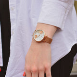 Fossil Jacqueline Three-Hand White Dial Rose Gold Mesh Bracelet Watch for Women - ES4534 Authentic Buy Shop Now