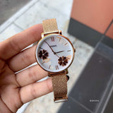 Fossil Jacqueline Three-Hand White Dial Rose Gold Mesh Bracelet Watch for Women - ES4534 Authentic Buy Shop Now