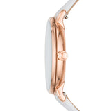Fossil Jacqueline Quartz Mother of Pearl White Dial White Leather Strap Watch for Women - ES4579 Authentic Buy Shop Now