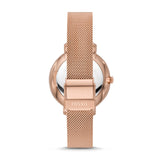 Fossil Jacqueline Quartz Rose Gold Dial Rose Gold Mesh Strap Watch for Women - ES4628 Authentic Buy Shop Now