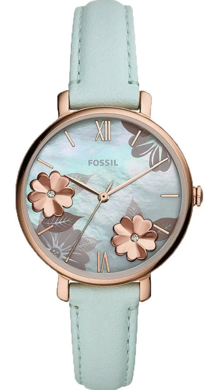 Fossil Jacqueline Multi Colored Dial Blue Leather Strap Watch for Women - ES4813 Authentic Buy Shop Now
