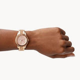 Fossil Stella Sport Multifunction Rose Gold Dial Rose Gold Steel Strap Watch for Women - ES5106 Authentic Buy Shop Now