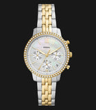 Fossil Neutra Chronograph Mother of Pearl White Dial Two Tone Steel Strap Watch for Women - ES5216 Authentic Buy Shop Now