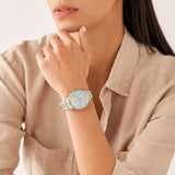 Fossil Neutra Chronograph Mother of Pearl White Dial Two Tone Steel Strap Watch for Women - ES5216 Authentic Buy Shop Now