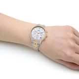 Fossil Neutra Chronograph Mother of Pearl White Dial Two Tone Steel Strap Watch for Women - ES5216 Authentic Buy Shop Now