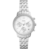 Fossil Neutra Chronograph Silver Dial Silver Steel Strap Watch for Women - ES5217 Authentic Buy Shop Now