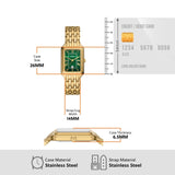 Fossil Raquel Three Hand Date Green Dial Gold Steel Strap Watch For Women - ES5341 Authentic Buy Shop Now