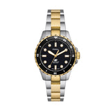 Fossil Blue Dive Three Hand Black Dial Two Tone Steel Strap Watch For Women - ES5349 Authentic Buy Shop Now