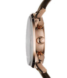 Emporio Armani Classic Chronograph Brown Dial Brown Leather Strap Watch For Men - AR0387 Authentic Buy Shop Now