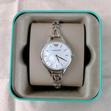 Emporio Armani Aurora Mother Of Pearl White Dial Silver Steel Strap Watch For Women - AR11054 Authentic Buy Shop Now