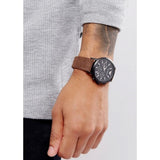 Emporio Armani Chronograph Black Dial Brown Leather Strap Watch For Men - AR11078 Authentic Buy Shop Now