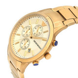 Emporio Armani Renato Chronograph White Dial Gold Steel Strap Watch For Men - AR11332 Authentic Buy Shop Now