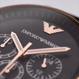 Emporio Armani Sportivo Black Dial Black Steel Strap Watch For Men - AR5905 Authentic Buy Shop Now